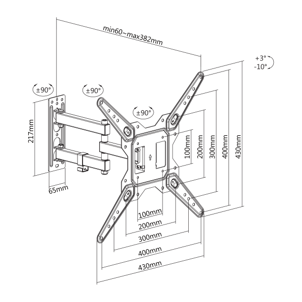 ZIDNI STALAK SBOX LCD-443 - Slika 10