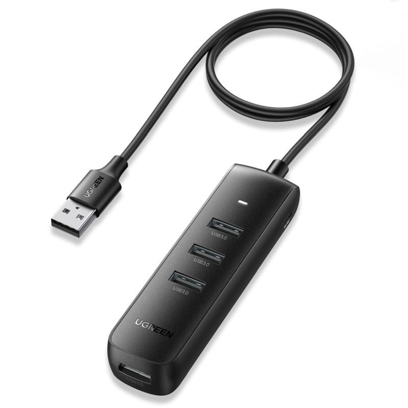 UGREEN 4-portni USB-A HUB 4xUSB-A 3.0, 1.0m, crni