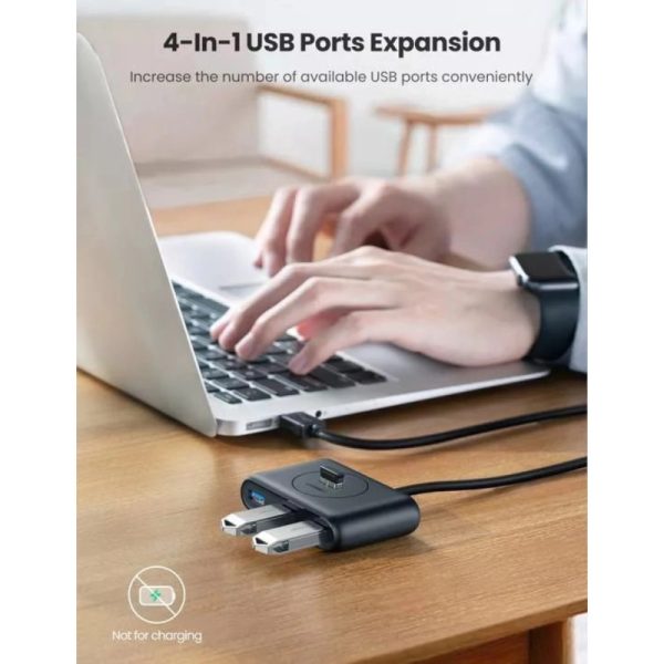 UGREEN 4-portni USB-A HUB 4xUSB-A 3.0, 1m, crni - Slika 5