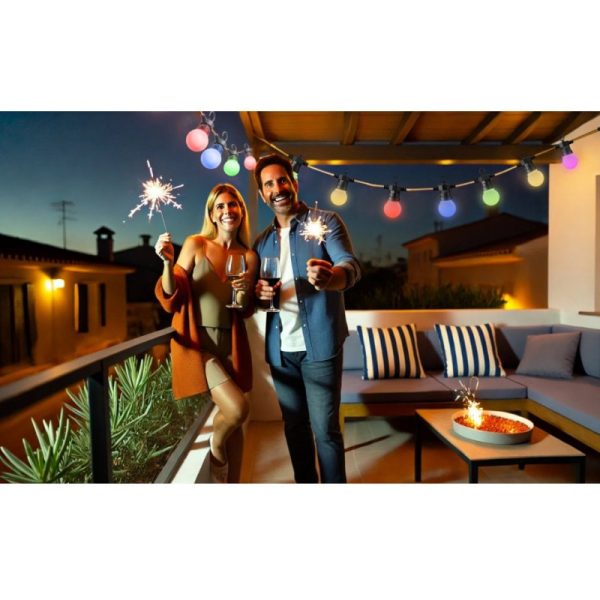 WOOX WiFi Smart LED Smart Party Lighting String 5.5W, IP65, 9m - Slika 5