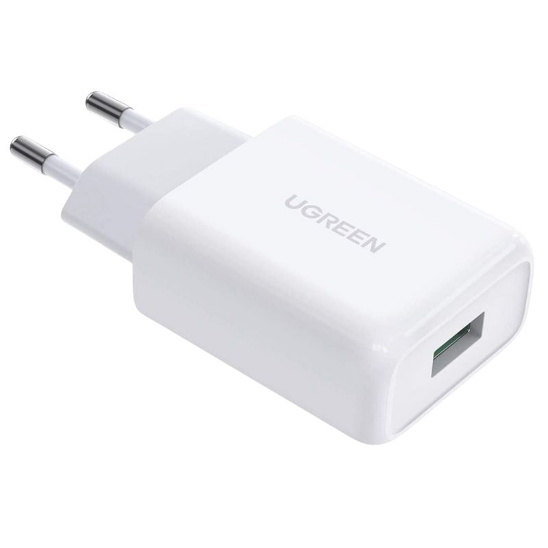 UGREEN zidni punjač 18W, USB-A, QC 3.0, bijeli