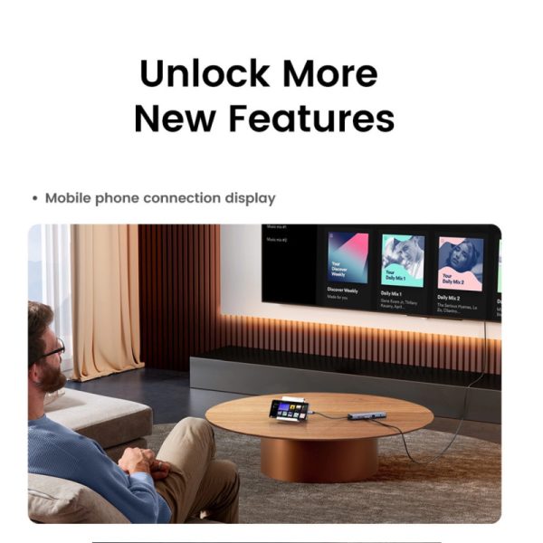 UGREEN 10-portni USB-C HUB 3×USB-A 3.0, 1xUSB- C PD, VGA, 4K, HDMI, 1xG-LAN, 1xSD, 1xTF, 3.5mm, sivi - Slika 12