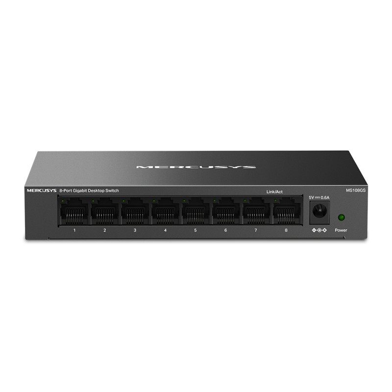 Mercusys 8-Port Gigabit Desktop preklopnik (Switch) 8×10/100/1000Mbps, Plug & Play, Auto-Negotiation, Auto-MDI/MDIX, metalno kućište
