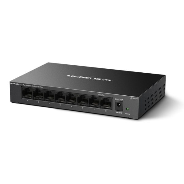 Mercusys 8-Port Gigabit Desktop preklopnik (Switch) 8×10/100/1000Mbps, Plug & Play, Auto-Negotiation, Auto-MDI/MDIX, metalno kućište - Slika 2