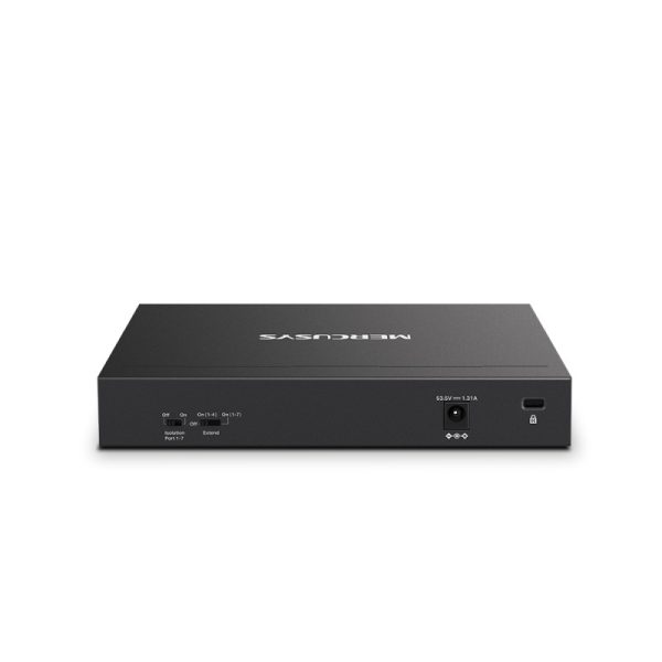 Mercusys 8-Port Gigabit Desktop preklopnik (Switch) 7× Gigabit PoE+, 1× Gigabit Non-Po, Plug & Play, metalno kućište - Slika 3