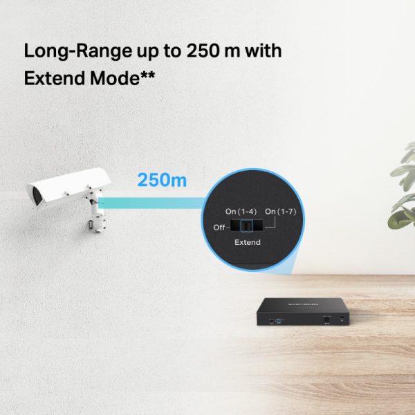 Mercusys 8-Port Gigabit Desktop preklopnik (Switch) 7× Gigabit PoE+, 1× Gigabit Non-Po, Plug & Play, metalno kućište - Slika 6