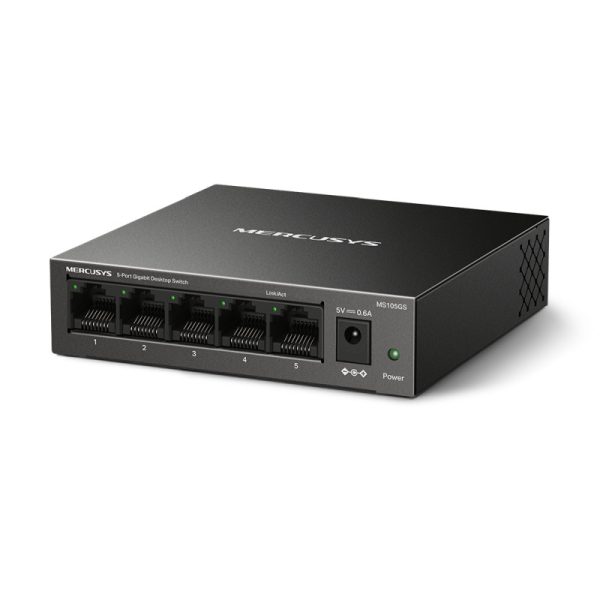 Mercusys MS105GS 5-Port Gigabit Desktop preklopnik (Switch) 5×10/100/1000Mbps, Plug & Play, Auto-Negotiation, Auto-MDI/MDIX, metalno kućište - Slika 2