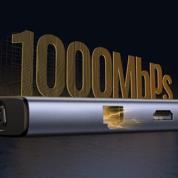 UGREEN 9-portni USB-C HUB 3xUSB-A,1xHDMI 4K 60, 1xVGA, 1xUSB-C PD 100W, 1xRJ45, 1xSD, 1xTF, sivi - Slika 7