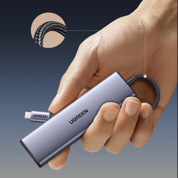 UGREEN 9-portni USB-C HUB 3xUSB-A,1xHDMI 4K 60, 1xVGA, 1xUSB-C PD 100W, 1xRJ45, 1xSD, 1xTF, sivi - Slika 11