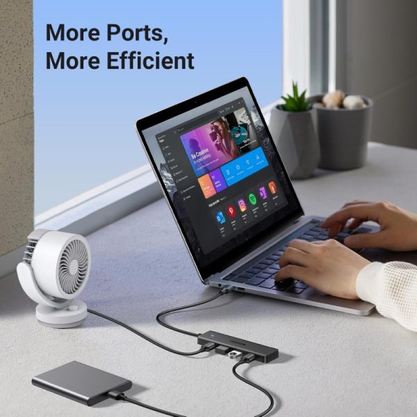 UGREEN 4-portni USB-A HUB 4xUSB-A 3.0, sivi - Slika 7
