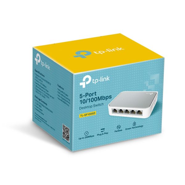 TP-Link 5-port mini Desktop preklopnik (Switch), 5×10/100M RJ45 ports, plastično kućište - Slika 3