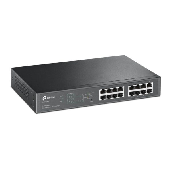 TP-Link 16-port Gigabit Easy Smart Desktop/Rackmount PoE+ preklopnik (Switch), 16×10/100/1000M RJ45 ports, 8×PoE+ ports, metalno kućište - Slika 2
