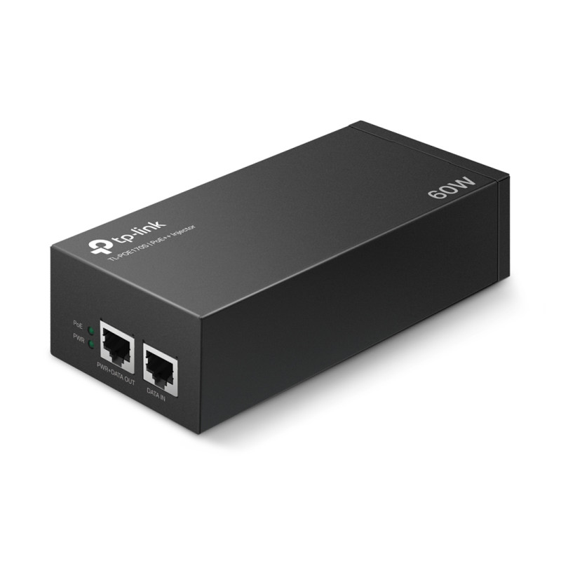 TP-Link PoE++ Injector Adapter, 1×Gbit PoE Port, 1×Gbit Non-PoE Port, 802.3at/af/bt, Data+Power po istom kablu do 100m, metalno kućište