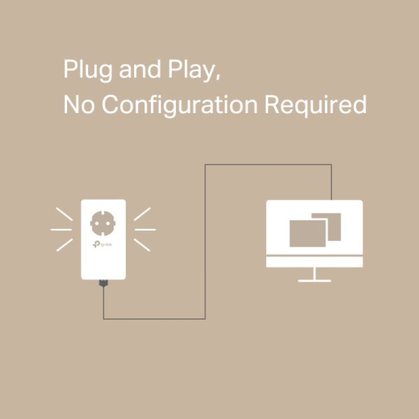 TP-Link AV1000 Powerline Gigabit mrežni adapter, 1000Mbps, dodatna strujna utičnica, HomePlug AV2 (duplo pakiranje) - Slika 4