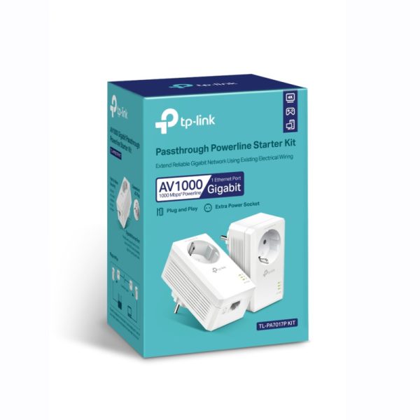 TP-Link AV1000 Powerline Gigabit mrežni adapter, 1000Mbps, dodatna strujna utičnica, HomePlug AV2 (duplo pakiranje) - Slika 7