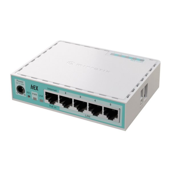 Mikrotik hEX refresh, 950 MHz CPU, 512MB RAM, 5×LAN, USB-A, POE support, RouterOSv7, metalno kućište, PSU - Slika 2