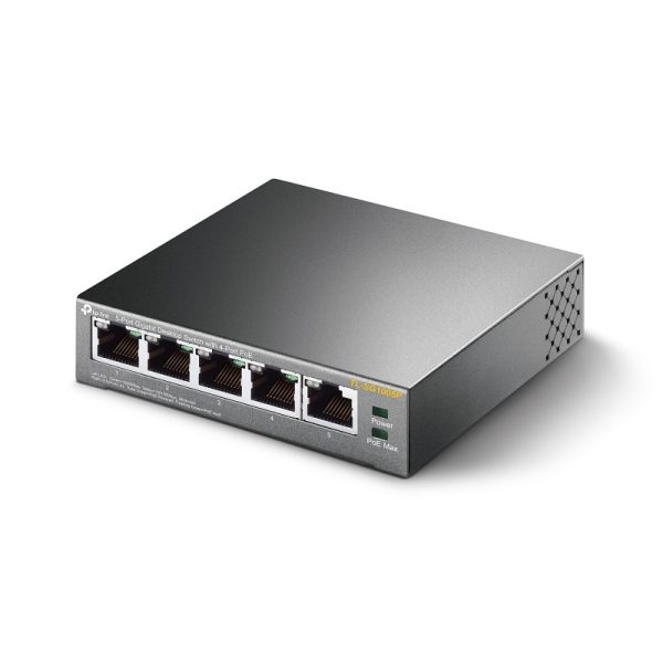 TP-Link 5-port Gigabit PoE+ preklopnik (Switch) 5×10/100/1000M RJ45 ports, 1×PoE++ In, 4xPoE+ Out ports, metalno kućište - Slika 4