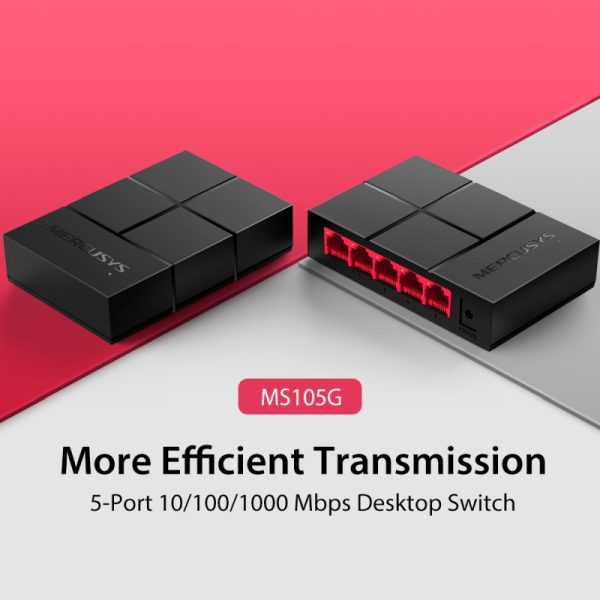 Mercusys 5-port Gigabit mini Desktop preklopnik (Switch), 5×10/100/1000M RJ45 ports, plastično kućište - Slika 4