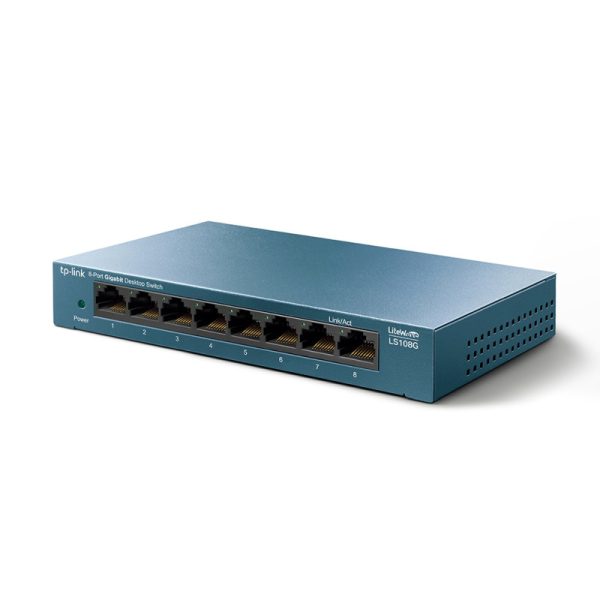 TP-Link 8-Port 10/100/1000Mbps Desktop Network preklopnik (Switch) Auto-Negotiation RJ45, Auto-MDI/MDIX, metalno kućište - Slika 2