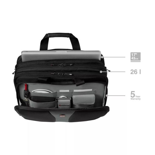 Wenger torba Legacy Triple za prijenosnike do 17", crna - Slika 6