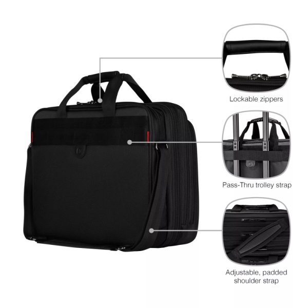 Wenger torba Legacy Triple za prijenosnike do 17", crna - Slika 8