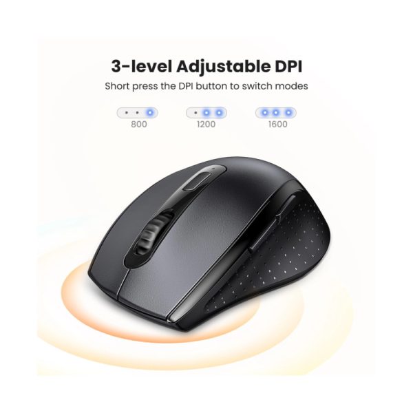 UGREEN bežični miš, 1600 DPI, USB, crni - Slika 5