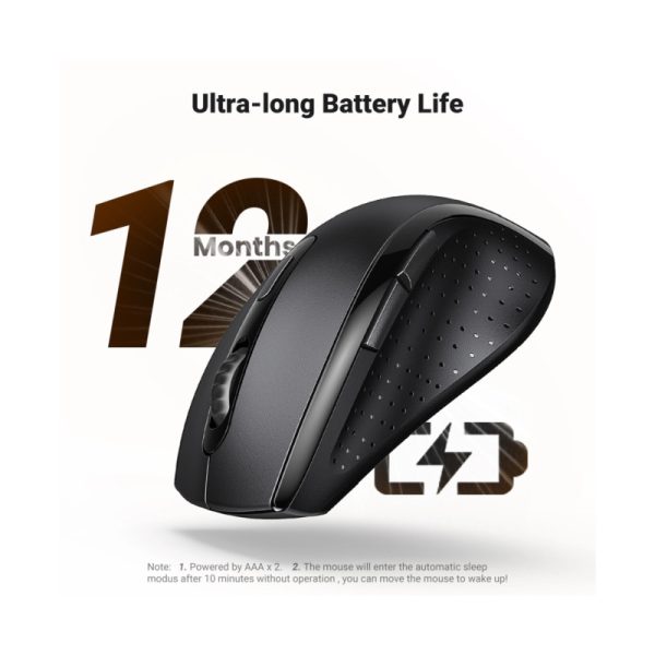 UGREEN bežični miš, 1600 DPI, USB, crni - Slika 10