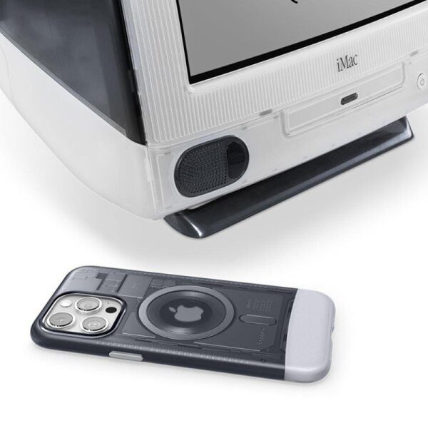 Spigen Classic C1 MagSafe, graphite - iPhone 15 Pro Max (ACS06607) - Slika 5