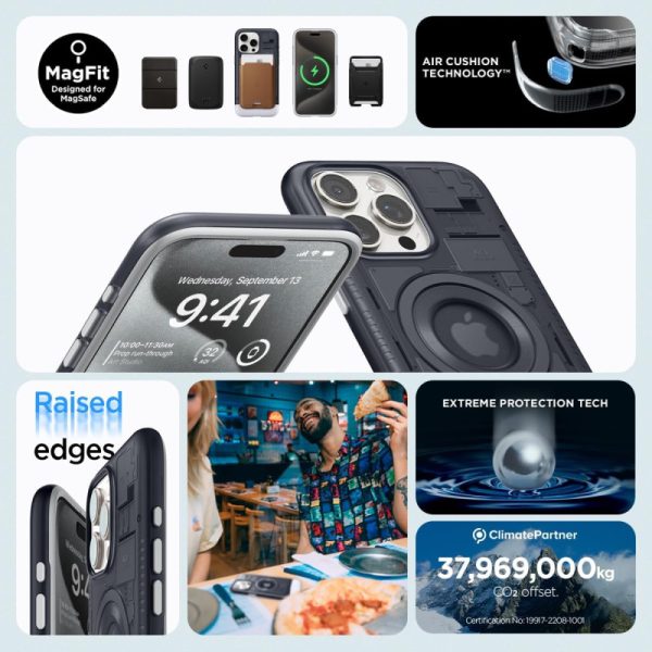 Spigen Classic C1 MagSafe, graphite - iPhone 15 Pro Max (ACS06607) - Slika 9