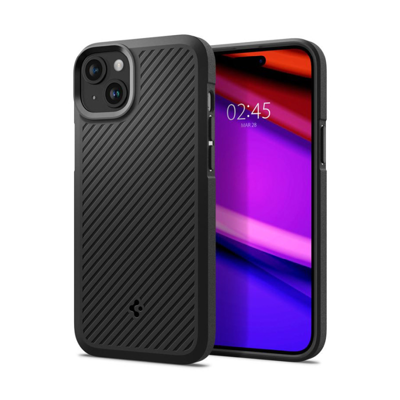 Spigen Core Armor, zaštitna maska za telefon, mat crna - iPhone 15 Plus (ACS06454)