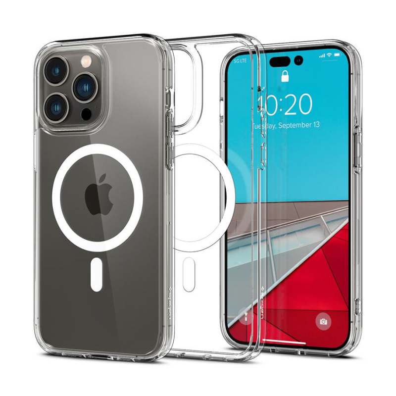 Spigen Ultra Hybrid MagSafe, zaštitna maska za telefon, bijela - iPhone 14 Pro Max