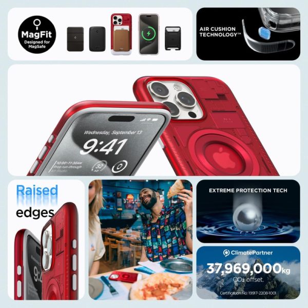 Spigen Classic C1 MagSafe, ruby - iPhone 15 Pro Max (ACS06609) - Slika 9