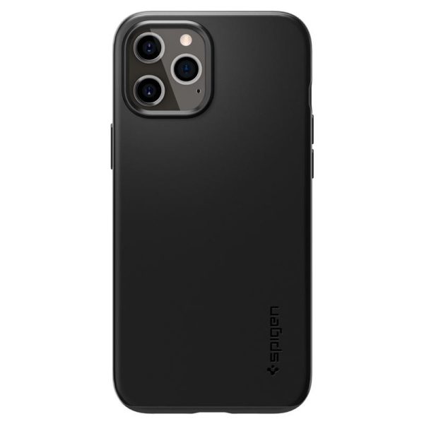 Spigen Thin Fit, zaštitna maska za telefon, crna - iPhone 12/Pro - Slika 2