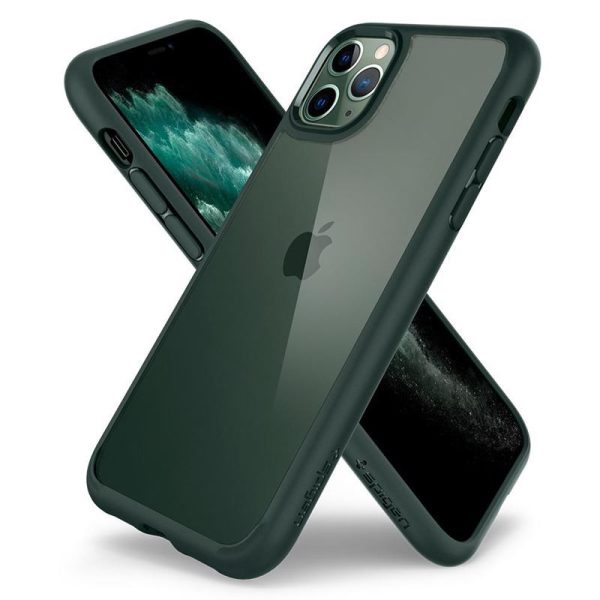 Spigen Ultra Hybrid, zaštitna maska za telefon, midnight green - iPhone 11 Pro (ACS00417) - Slika 4