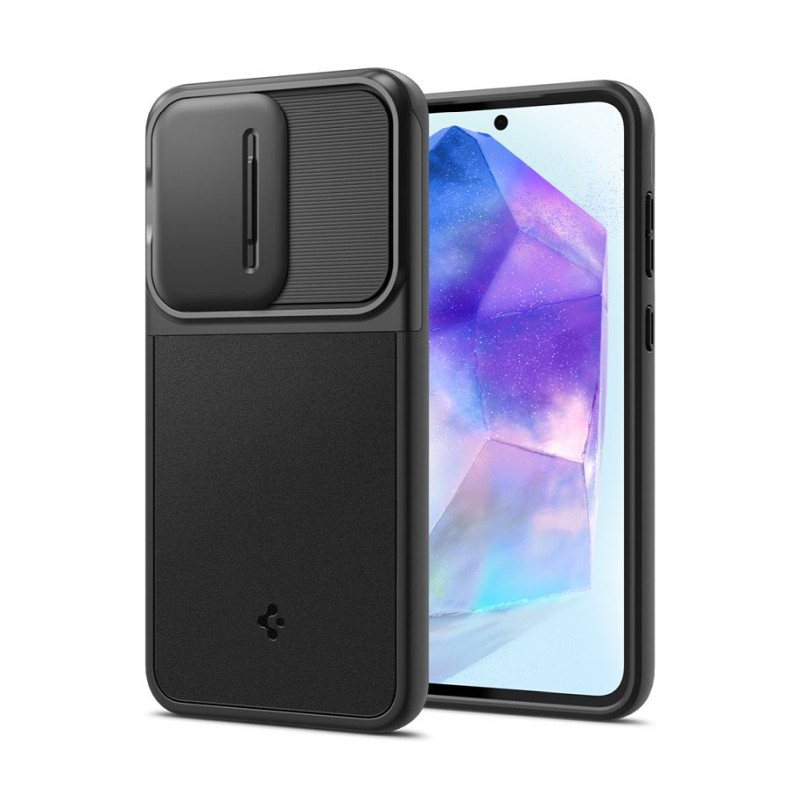 Spigen Optik Armor, crni - Samsung Galaxy A55 (ACS07535)