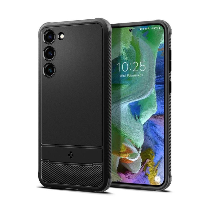Spigen Rugged Armor, zaštitna maska za telefon, crna - Samsung Galaxy S23+