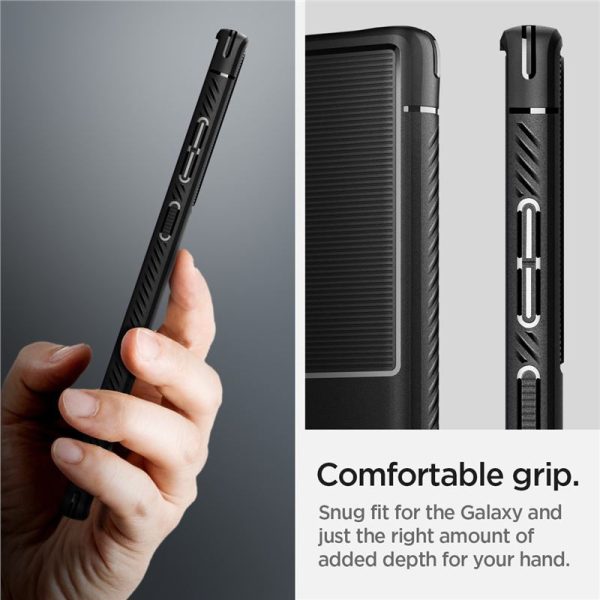 Spigen Rugged Armor, zaštitna maska za telefon, mat crna - Samsung Galaxy S22 Ultra (ACS03914) - Slika 4