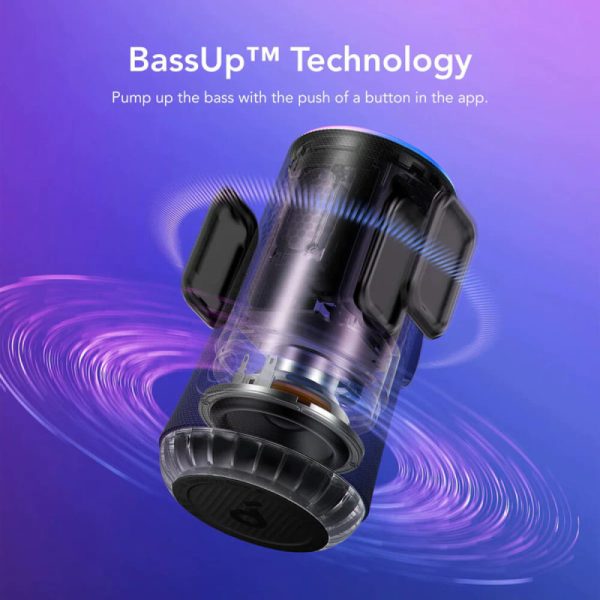 Anker Soundcore GLOW prijenosni BT5.3 zvučnik, 30W, IP67, 18h reprodukcije, crni (A3166G11) - Slika 6