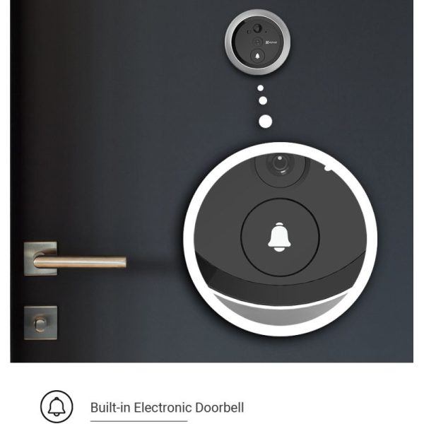 EZVIZ WiFi Smart zvono za vrata sa FHD kamerom, 1/3" Progressive Scan CMOS, dvosmjerni audio, PIR, microSD, Nightvision, EZVIZ app, (DP2C) - Slika 3