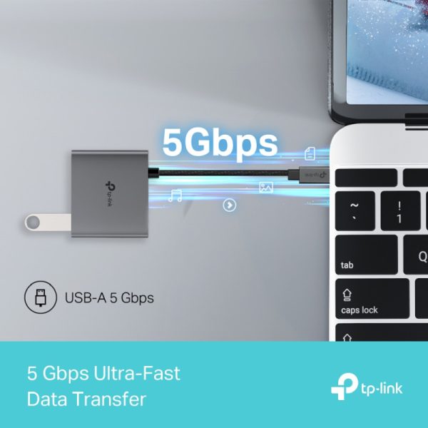 TP-Link 3-portni USB-C HUB 1xUSB-A, 1xUSB-C PD, 1x HDMI 4K 60Hz, crni - Slika 7