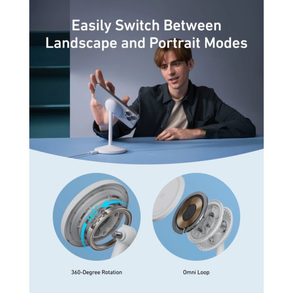 Anker MagGo stalak za bežično punjenje, 15W, bijeli (A25X1H21) - Slika 4