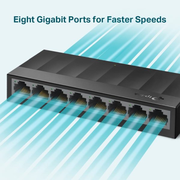 TP Link 8-port Gigabit Desktop preklopnik (Switch), 802.3X Flow Control, vanjsko napajanje - Slika 3