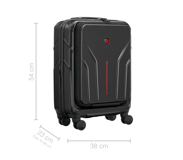 Wenger kofer Amplix Carry-On za ručnu prtljagu, odvojeni utor za prijenosnike do 16", crni - Slika 12