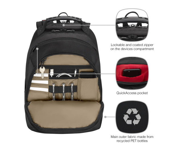 Wenger ruksak (poslovni) Legacy Black Series za prijenosnike do 16", crni - Slika 3