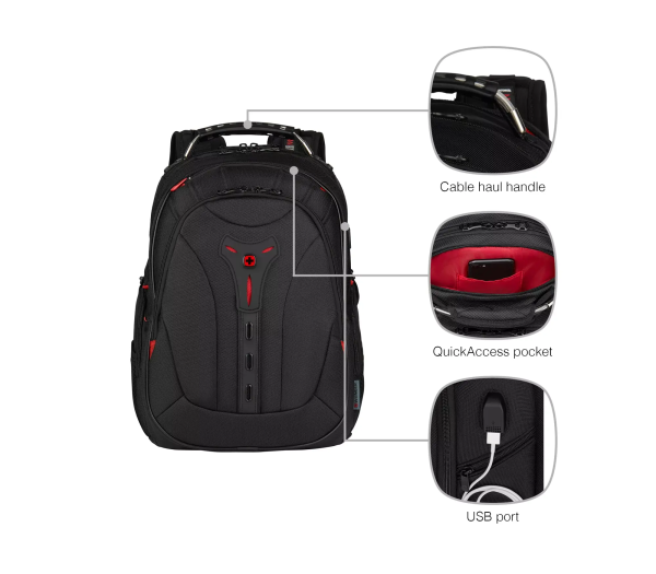 Wenger ruksak Pegasus Ballistic Deluxe za prijenosnike do 16", crni - Slika 4