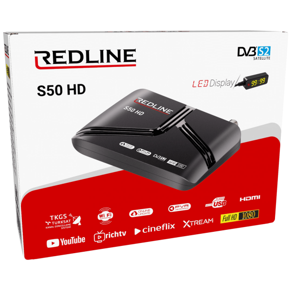 REDLINE Prijemnik satelitski DVB-S2, Full HD, HDMI, USB - S50 HD - Slika 2