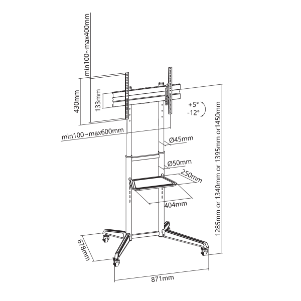 PODNI MOBILNI STALAK SBOX FS-400 - Slika 4