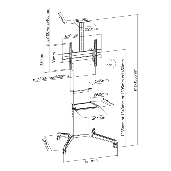 PODNI MOBILNI STALAK SBOX FS-401 - Slika 5