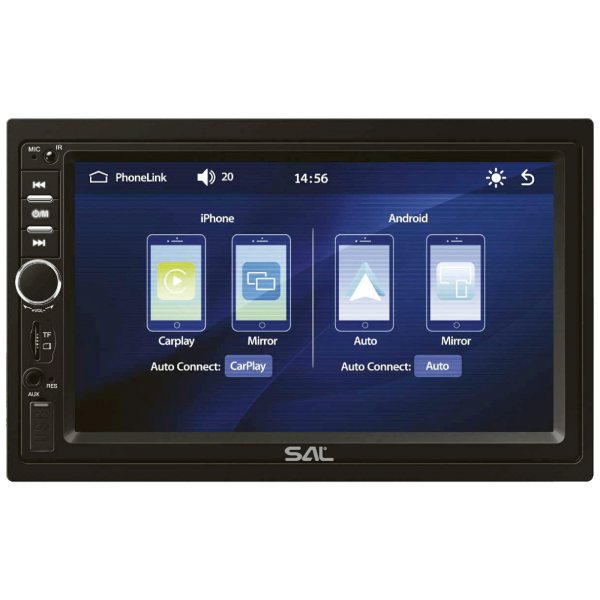 SAL Auto radio, 4 x 45W, 7" LCD Display, BT, USB, microSD - VBX910 - Slika 2