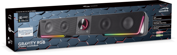 Soundbar SPEEDLINK GRAVITY, RGB, Bluetooth, crni - Slika 3